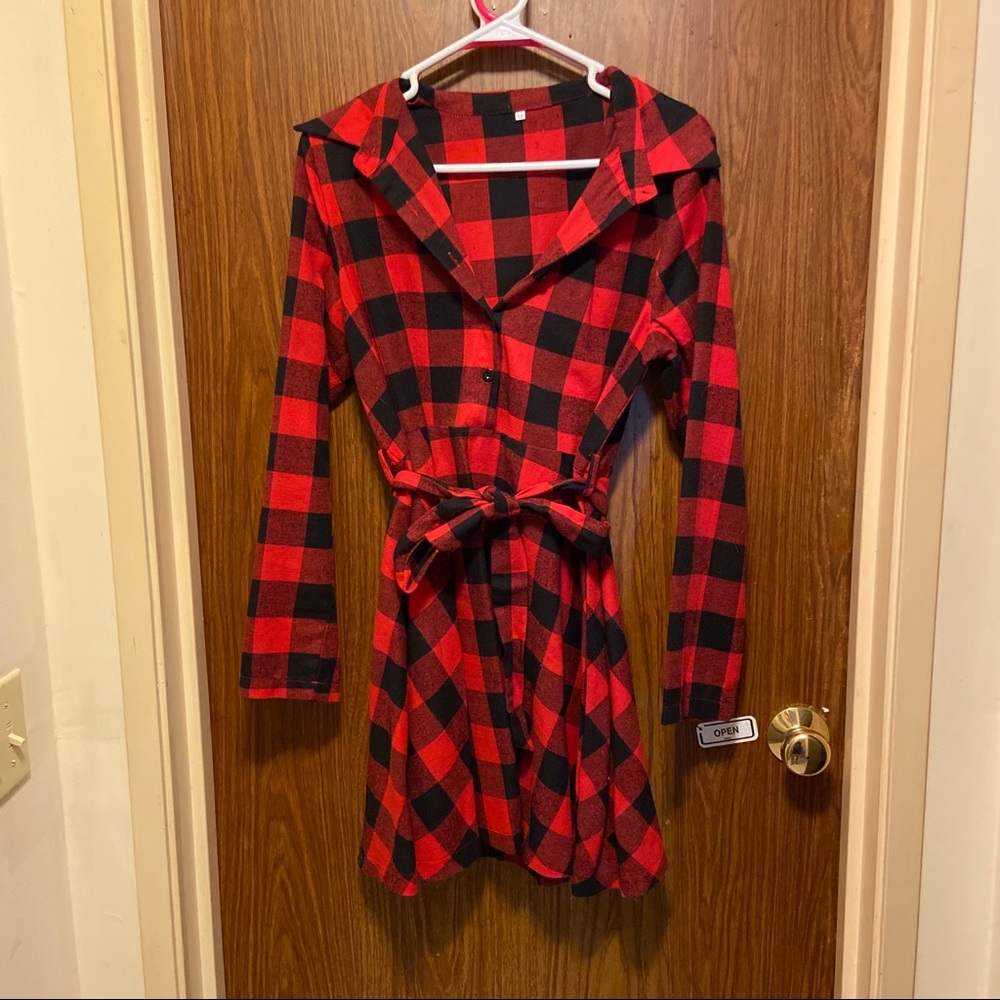 Buffalo plaid dress